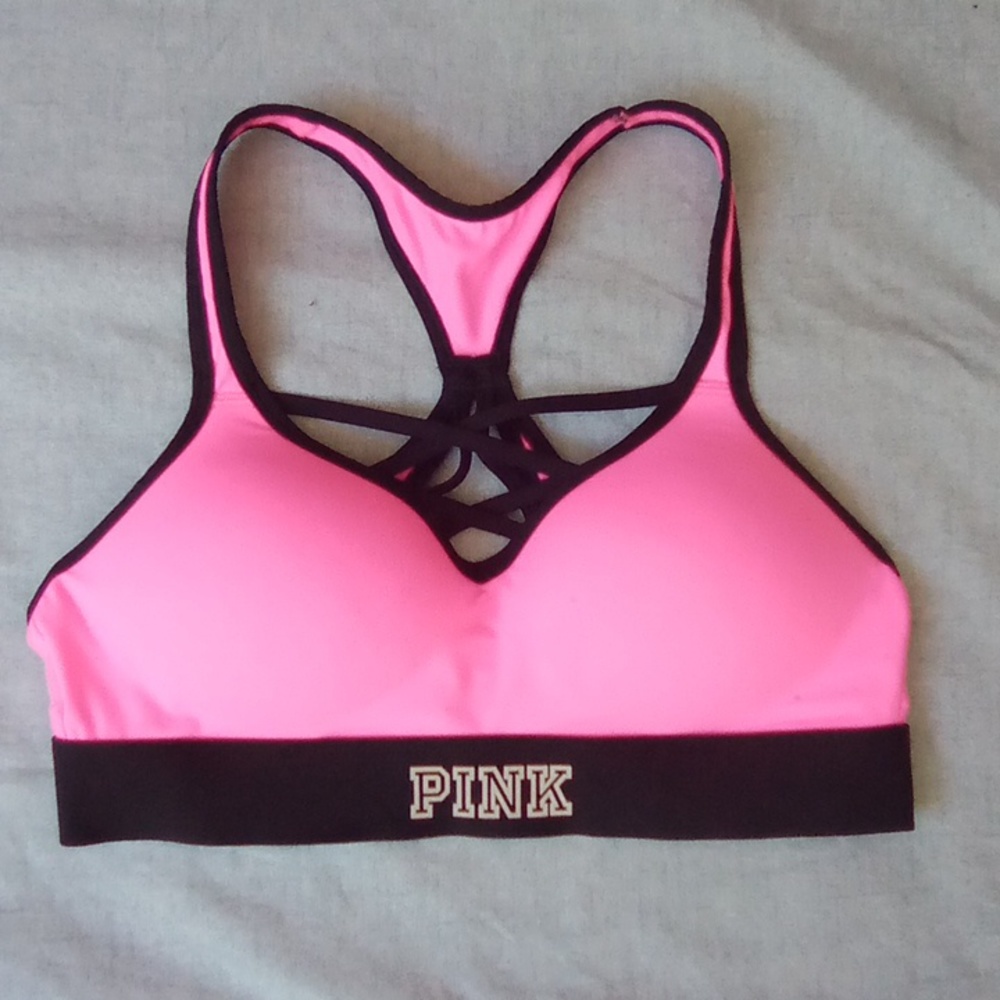 Pink Victoria's secret ultimate sports bra size medium color is pink